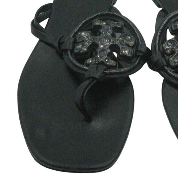 Tory Burch Metal Jeweled Miller Crystal Sandals – Black | Women’s 9.5 main image 7